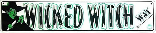 Wicked Witch Way Wizard of Oz Metal Street Sign Decoration  Made in The USA  Street Sign 5.5x24-Inch