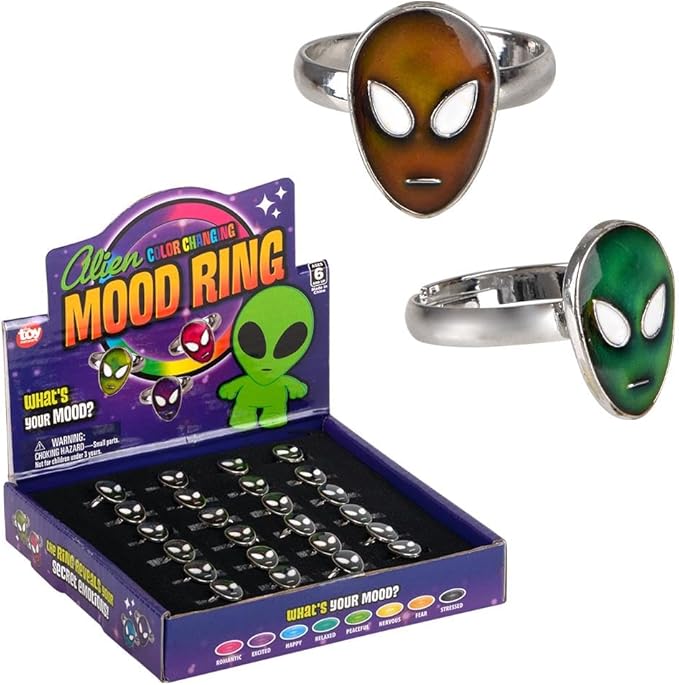 1/2"  Alien Mood Ring  8 Different Moods