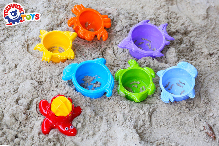 Stacking Cups Sea Animal Shapes 7 Piece Set