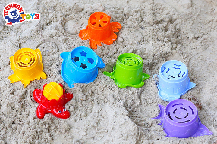 Stacking Cups Sea Animal Shapes 7 Piece Set