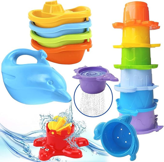 Technok Bath Toys 12 Piece Set for Toddlers