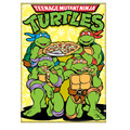 Teenage Mutant Ninja Turtles Team Eating Pizza Logo Magnet