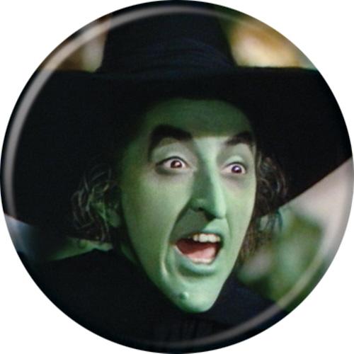 Wizard of Oz Wicked Witch Face 1.25 Inch Button