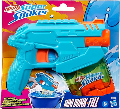 Nerf Super Soaker Mini  Dunk Fill Water Blaster - 3.4 Fluid Ounce Tank
