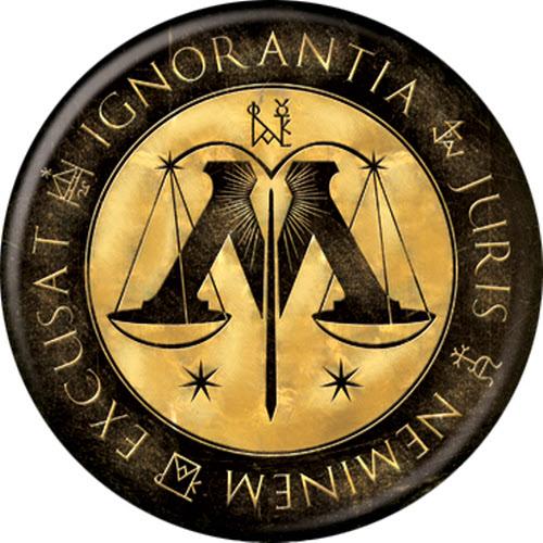 Harry Potter Ministry Of Magic Logo 1.25 Inch Button
