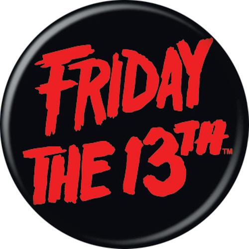 Friday the 13th  Logo Pushback Button Round 1.25-Inch