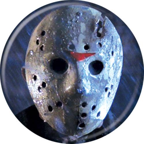 Friday the 13th Mask Pushback Button Round 1.25-Inch