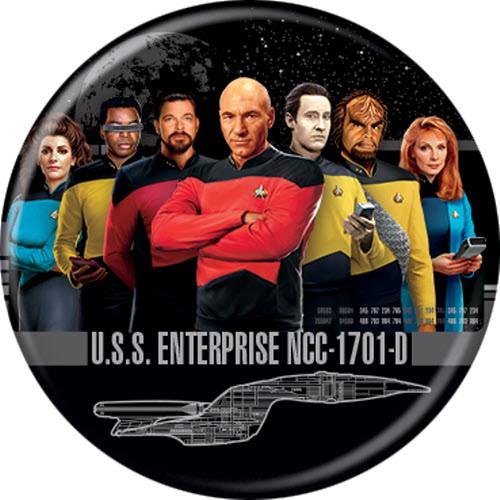 Star Trek The Next Generation Cast Render 1.25 Inch Button
