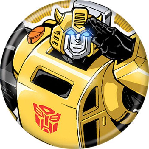 Transformers Bumblebee Pushback Button 1.25" x 1.25" Round