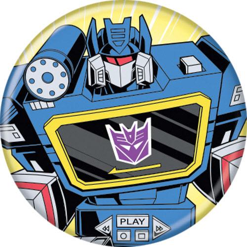 Transformers  Soundwave Pushback Button 1.25" x 1.25" Round