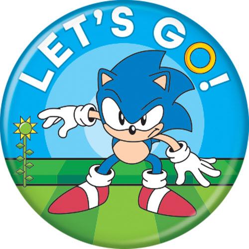 Sonic The Hedgehog  Let's Go! 1.25 Inch Button