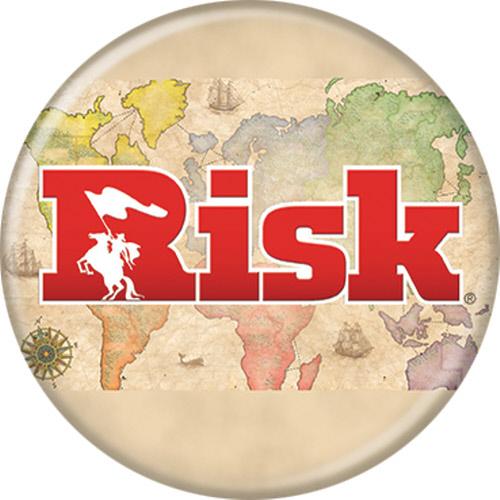 Risk  Hasbro Gaming  Pushback Button 1.25" x 1.25" Round