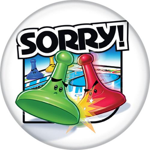 Sorry  Hasbro Gaming  Pushback Button 1.25" x 1.25" Round