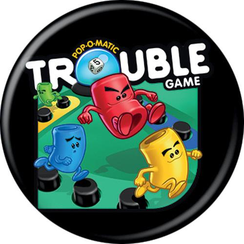 Trouble  Hasbro Gaming  Pushback Button 1.25" x 1.25" Round