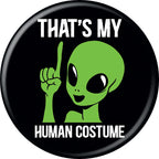 Tobe Fonseca Alien Gray Human Costume 1.25 Inch Button