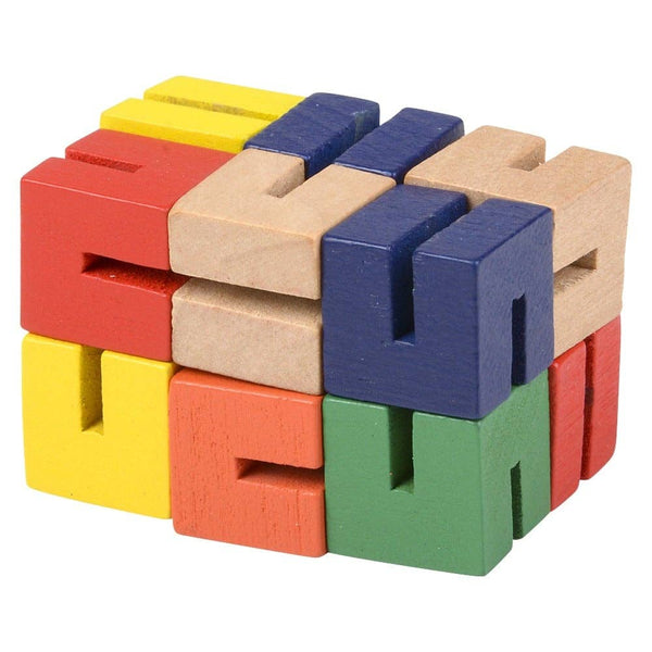 6" WOODEN TWIST CUBE LLB Wood Toy