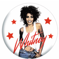 Whitney Houston Denim Pose 1.25 Inch Button