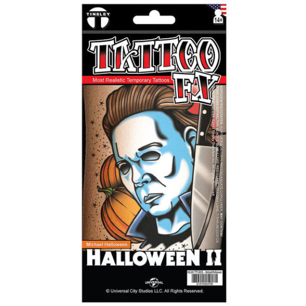 Halloween II Michael Temporary Tattoo FX
