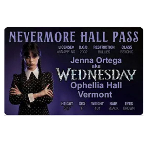 Wednesday Addams  ID Card