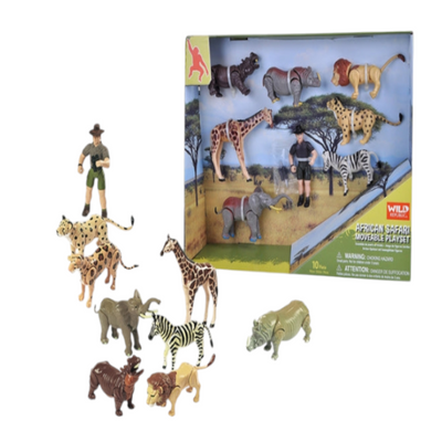 Wild Republic Safari Moveable 10-Piece Set