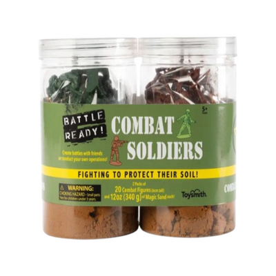 Battle Ready! Combat Soldiers with Play Dirt  -  40 Piece Set