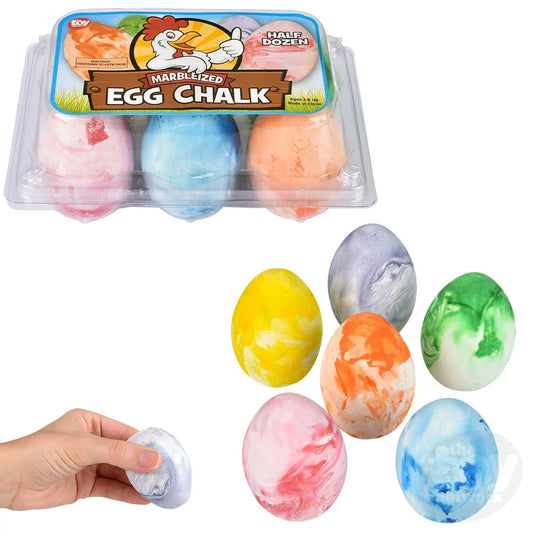 Egg Marbleized Sidewalk Chalk 6 Ct