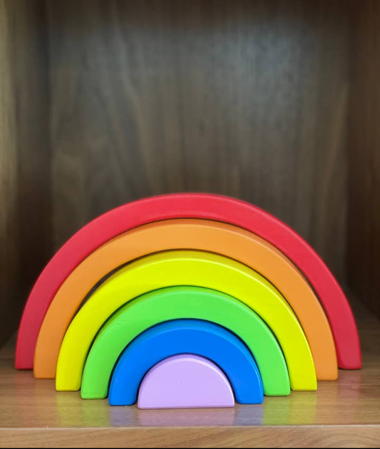 Wooden Rainbow Nesting Puzzle
