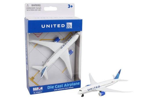 Daron Officially Licensed United Airlines Single Die-Cast Plane