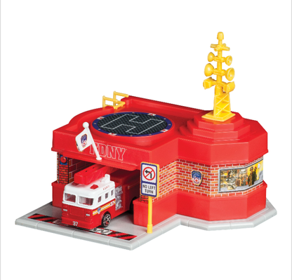 FDNY Fire Station Playset with Diecast  Fire Truck