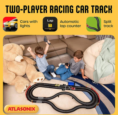 Slot Car Race Tack with 4 Cars  Use Battery or Electric Race Car