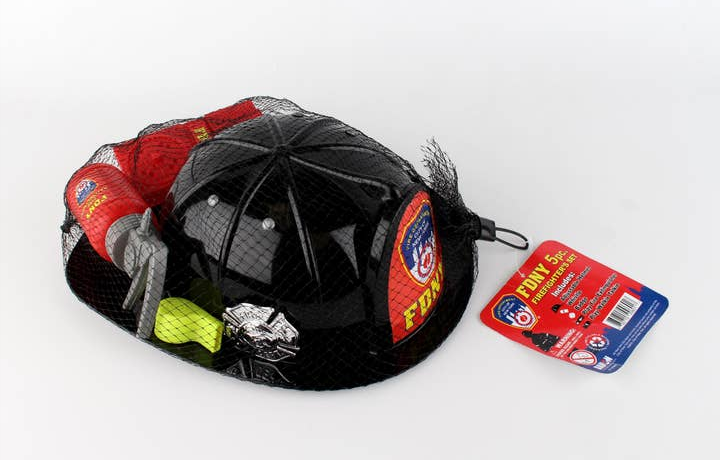 FDNY Firefighter Helmet & Accessories Pretend Dress Up