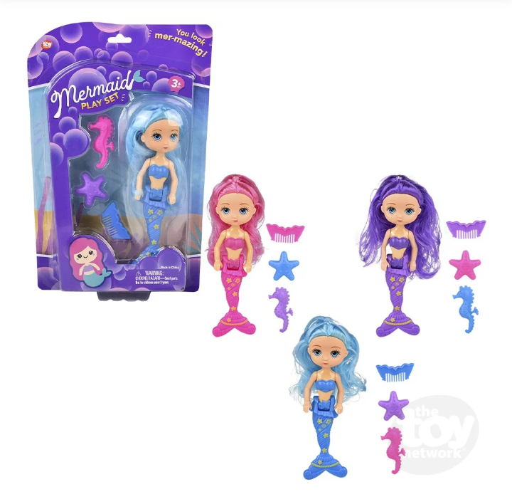 Mermaid  Doll Play Set with Accessories