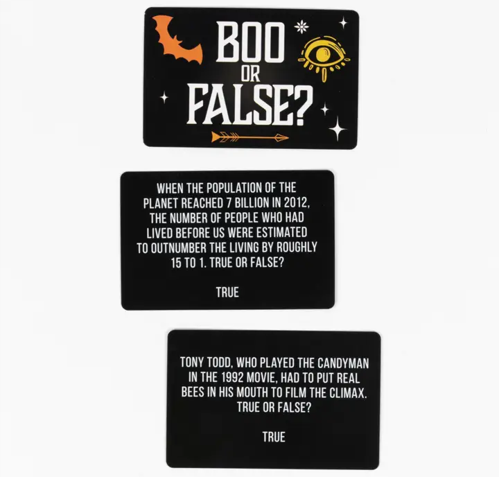 Professor Puzzles Boo or False Card Game