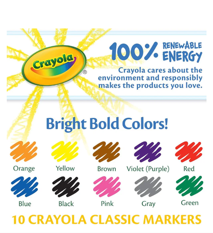Crayola Classic Fine   Line  Markers 10 Ct.