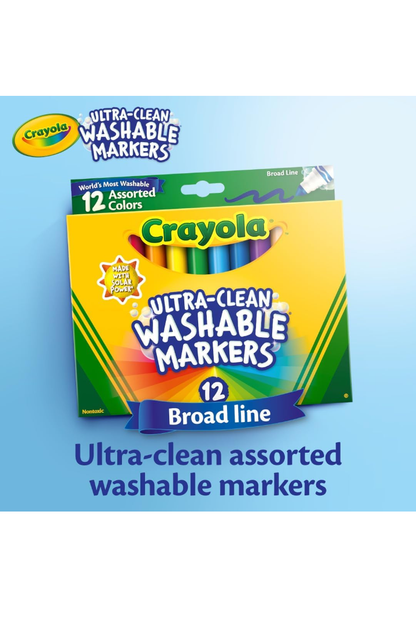 Crayola Broad Line  Ultra - Clean Washable Markers 12 Ct.