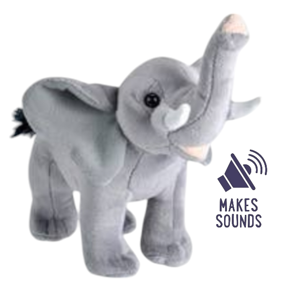 Wild Calls Elephant  Plush 8 Inch