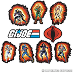 8 Pc. G.I. Joe Characters &  Logo Cutout Wall Decorations