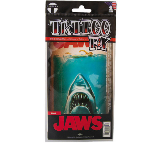 Jaws Poster Art Temporary Tattoo FX