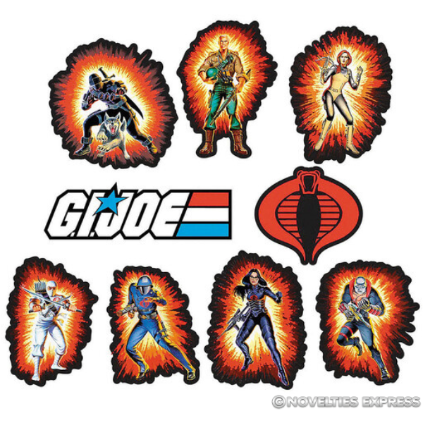 8 Pc. G.I. Joe Characters &  Logo Cutout Wall Decorations