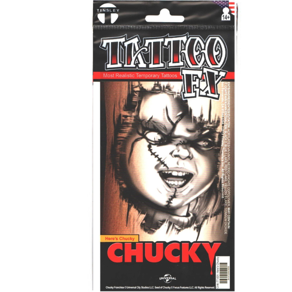 Child's Play Here's Chucky Temporary Tattoo FX