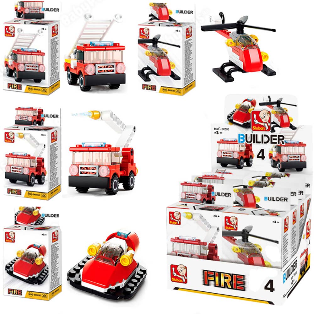 Sluban Fire Vehicle M38-B0593 Building Set - Assorted Styles
