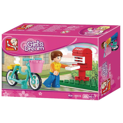 Sluban Girl's Dream  Letter  Delivery Boy  Builder Building  Blocks Kit (29 Pcs)