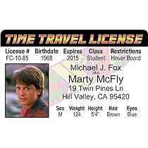 Back To The Future Marty McFly Laminated Parody  Fake ID Card
