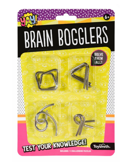 YAY! Brain Bogglers Metal Puzzles 4 Game Deluxe Pack