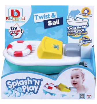 Toysmith Splash 'N Play  Twist & Sail  Bath Toy